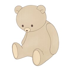 teddy bear on white background