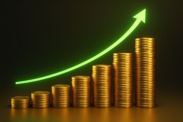 Investing in gold represents safe asset for wealth growth, showcasing steady increase in value over time