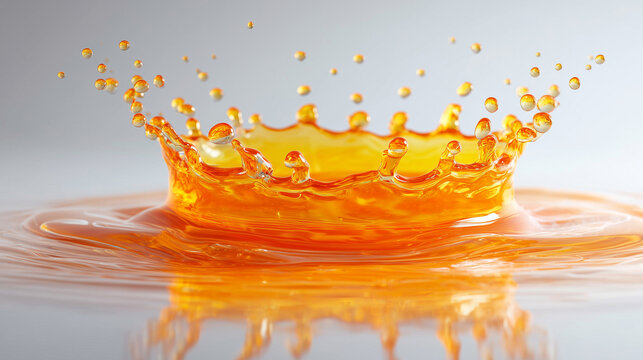 Creative orange splash art colorful liquid motion effect - Powered by Adobe