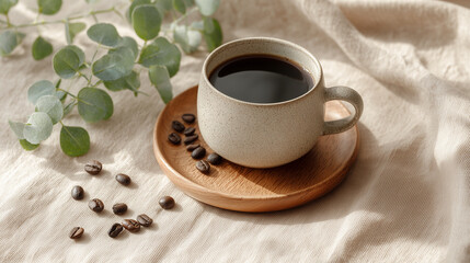 Hot coffee drink caffeine energy morning breakfast mood