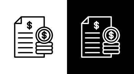 Budget Report  White Icon Set Design