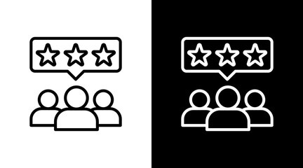 Customer Feedback  White Icon Set Design