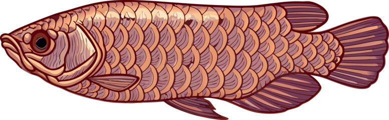 Simple image name: brown fish isolated on a white background