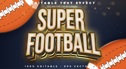 Super Football Editable text effect in modern trend style