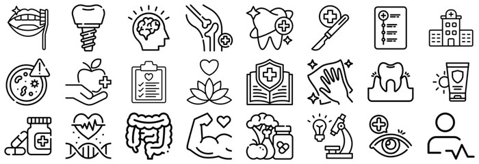 Medical and Health Icons Collection A Visual Guide to Wellness