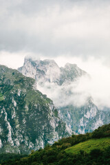 Mountain landscape with clouds (Picos de Europa - Spain)