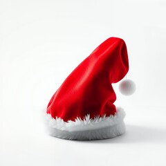 Santa claus red hat isolated on white background christmas background holiday background winter christmas design decoration merry celebration