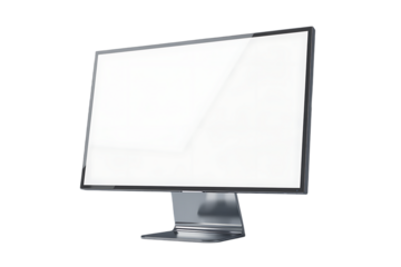 Modern computer monitor with blank screen mockup