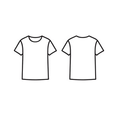 T Shirt Template Front and Back View