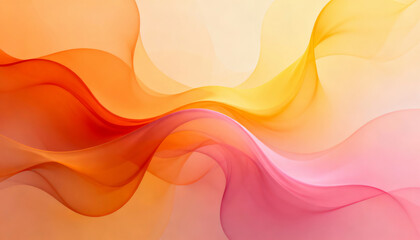 Abstract Flowing Colors with Soft Waves in Warm Tones and Gradients