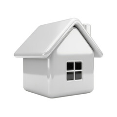 White house with a roof and a window. isolated illustration on  transparent background PNG