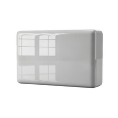 White box with a window on it. isolated illustration on  transparent background PNG