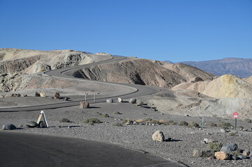 Pathway up to Zabriskie Point n the Amargosa range in Death Valley, California.