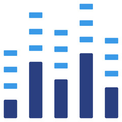 Fototapeta premium Equalizer Bars Icon Element For Design