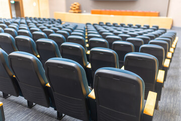 Fototapeta premium Empty Rows of Chairs in Conference Hall