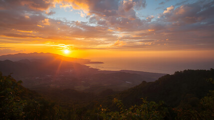 sunrise over the mountains