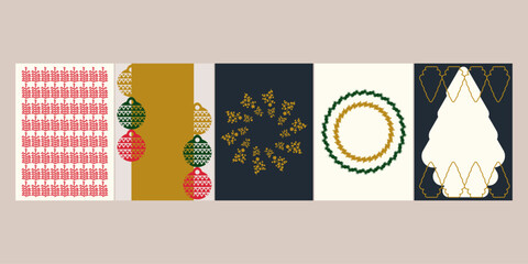 Minimalist Christmas Ornament and Pattern Set