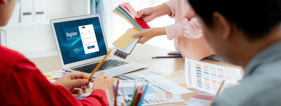 Online registration form for brisk form filling on the internet website - Powered by Adobe