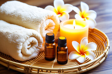 spa still life with candles