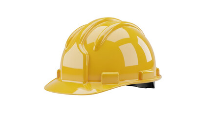 Yellow hard hat with a black visor. isolated illustration on  transparent background PNG