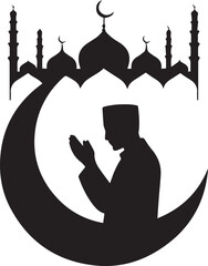 “Mosque Crescent Moon Spiritual Islamic Logo”