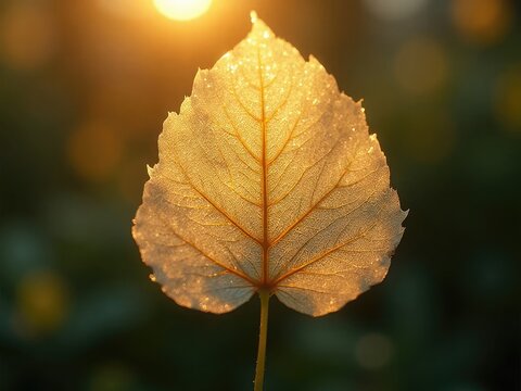 Backlit Leaf Vein Detail