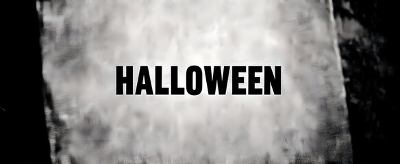 Halloween text featuring a bold artistic font with a clear and vibrant design