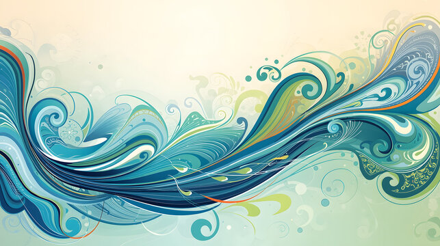 abstract floral background with swirls