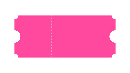 A vibrant pink ticket with rounded corners, ready to grant access or opportunity.