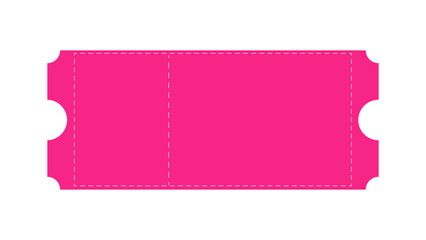 A vibrant pink ticket with dotted lines suggests entry and exciting possibilities ahead.