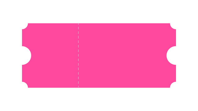 A vibrant pink ticket with rounded corners, ready to grant access or opportunity.