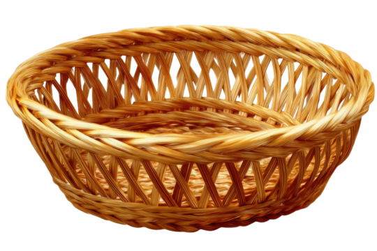 Wicker basket made of natural materials for storing food or other things