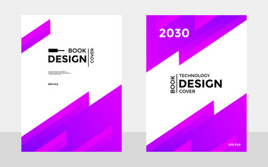 Fototapeta premium Book Cover Design 2030 Technology Report Template