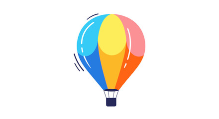 Obraz premium Colorful Hot Air Balloon Illustration for Travel and Adventure