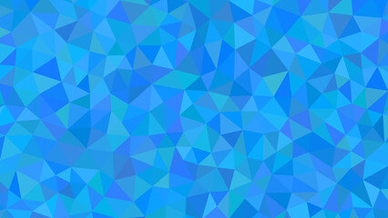 A mesmerizing display of polygonal artistry, showcasing a vibrant spectrum of blue hues in a captivating geometric composition