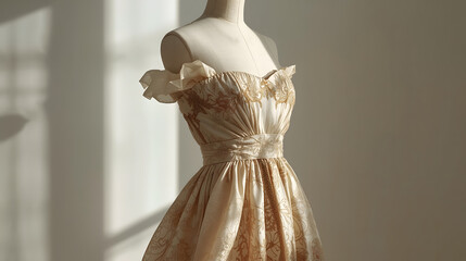 wedding dress on mannequin