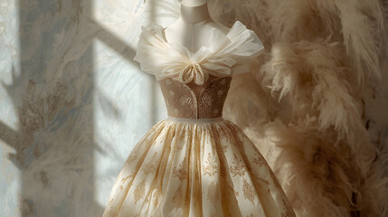 wedding dress on a mannequin