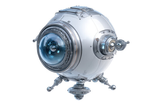 Advanced Futuristic Surveillance Drone with Robotic Eye