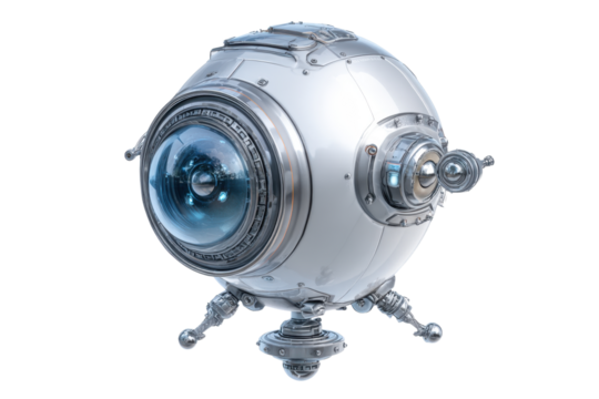 Advanced Futuristic Surveillance Drone with Robotic Eye