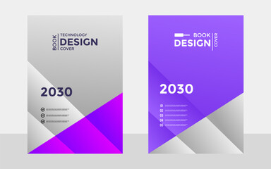 Technology Book Cover Design 2030  Modern Corporate Template
