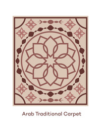 Fototapeta premium Arab Traditional Carpet Geometric Islamic Pattern Illustration