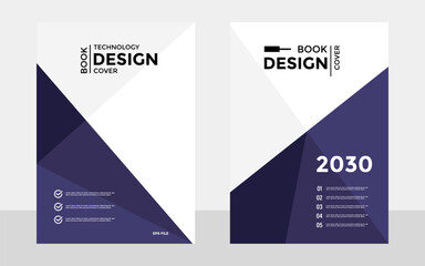 Book Cover Design Template with Geometric Shapes for 2030