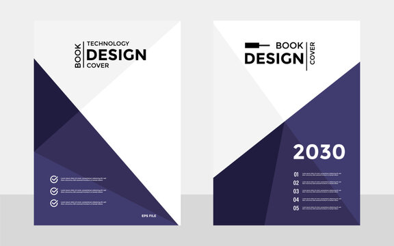 Book Cover Design Template with Geometric Shapes for 2030