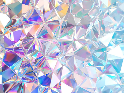 Iridescent crystal facets