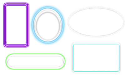 Glass morphism UI Elements Set on White Background ,set of blank buttons for web.