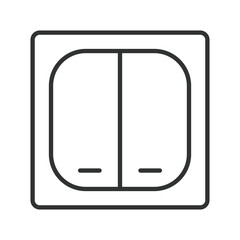 Switch icon in line design. switch, light switch, electrical switch, home utility on white background vector. switch editable stroke icon