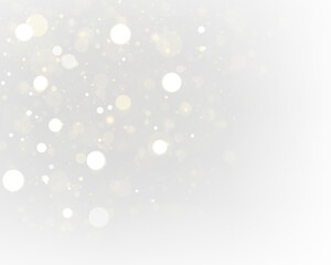 Abstract background of glittering vintage lights in silver and white. Sparkling particles and stars...