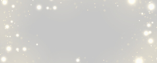 Shimmering glitter particles float over transparent background with white and golden sparks. Perfect festive decoration for magical winter scenes and holiday Christmas overlays.