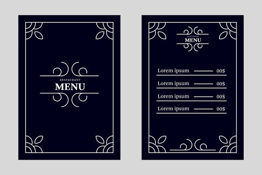 Elegant Restaurant Menu Design 00  Classic Price List Template