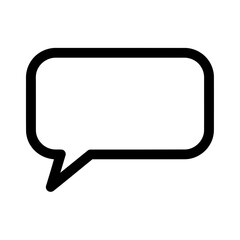 Naklejka premium Simple black speech bubble isolated on for graphic design and user interface elements and communication concept